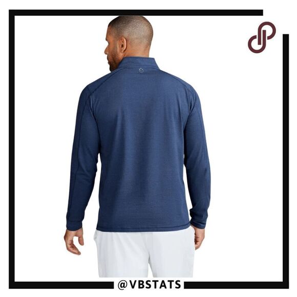 Tasc Men's Carrollton Lightweight Quarter Zip Anti-Odor Athletic Top Blue Sz XXL - Picture 3 of 10